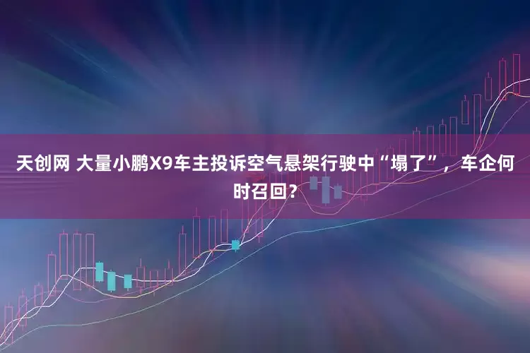 天创网 大量小鹏X9车主投诉空气悬架行驶中“塌了”，车企何时召回？